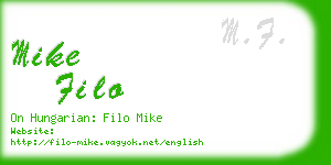 mike filo business card